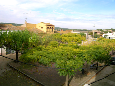 Plaa del poble, vista des d'una de les finestres del taller de l'artista