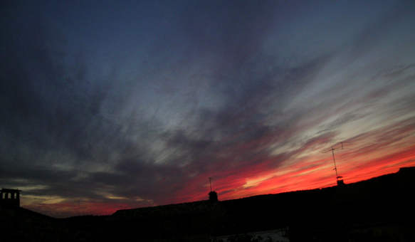 Una puesta de sol desde el taller de la fundacin