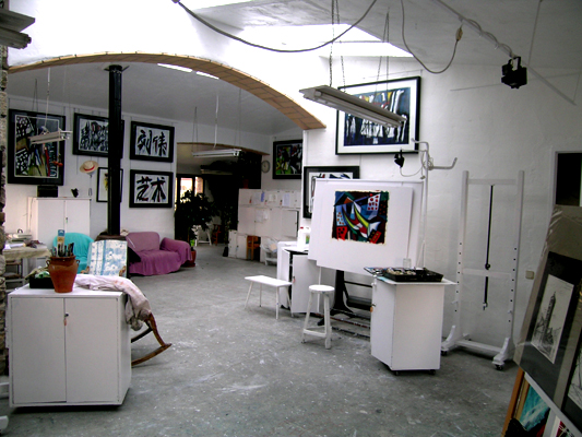 The artist's studio