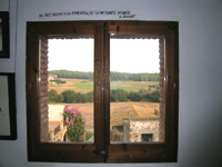 One of the windows of the artist's studio