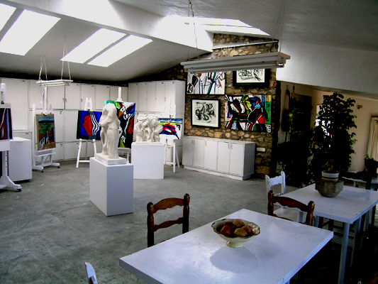 The artist's studio