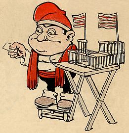 Caricatura del famosíssim personatge de "Cu.cut!" al qual al·ludeix R. Casellas