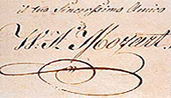 Signatura de Mozart