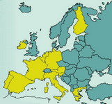 Mapa de la zona euro