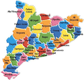 Resultat d'imatges de les comarques de catalunya