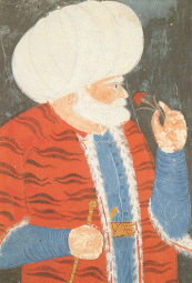 Khayr-ed-din (Barba rossa) por Nigari.Museu Topkapi Sarai, Estambul