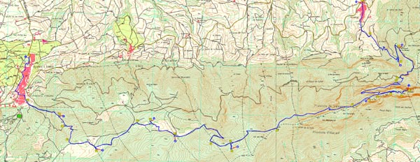 Mapa reduït del recorregut