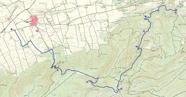 mapa reduït de l'itinerari