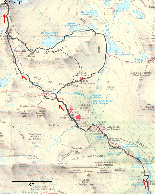 Mapa de l'itinerari i variants