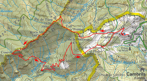 mapa itinerari