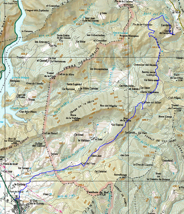 mapa itinerari