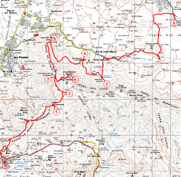 mapa recorregut
