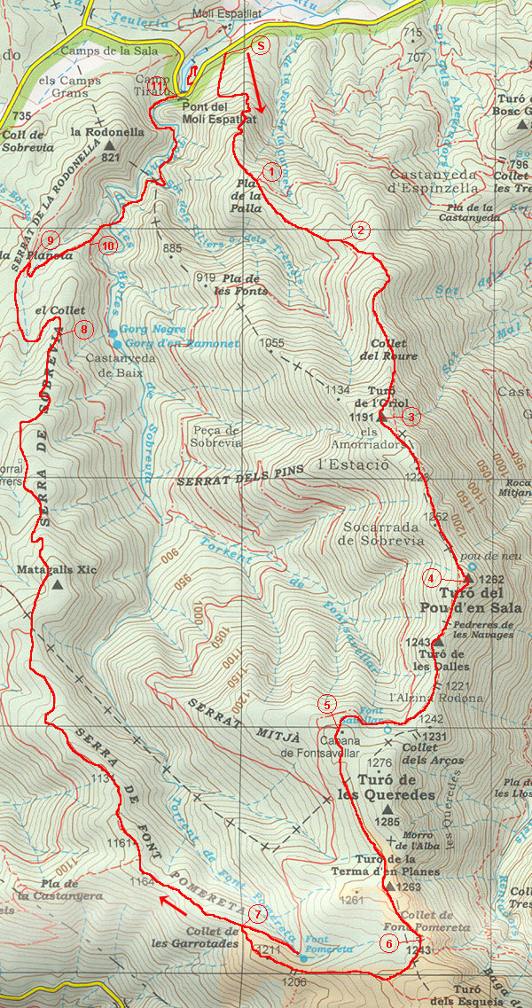 Mapa de l'itinerari