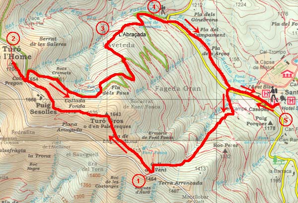 Mapa itinerari