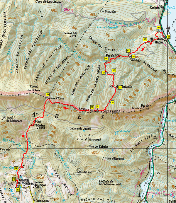 Mapa de l'itinerari