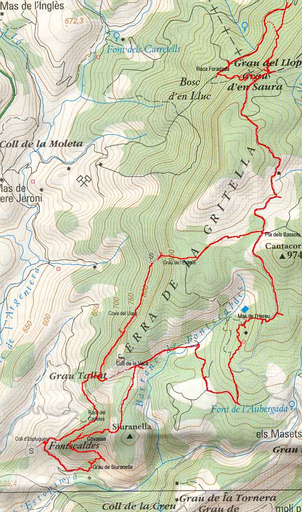 Mapa ampliat recorregut