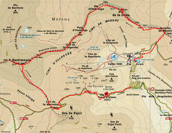 Mapa de l'itinerari