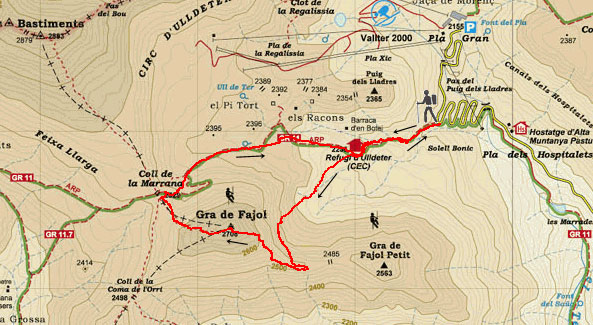 Mapa de l'itinerari