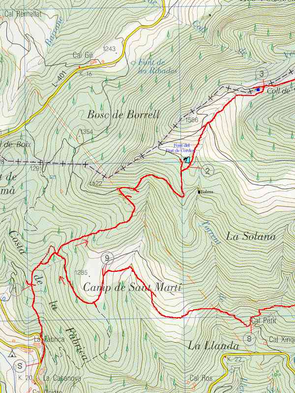 Tossal: mapa oest