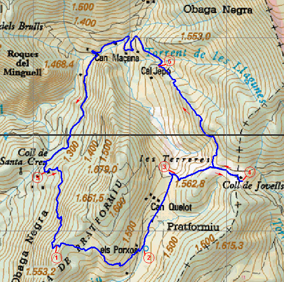 mapa itinerari