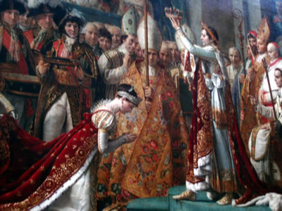 Primer pla de La coronació de Napoleó 