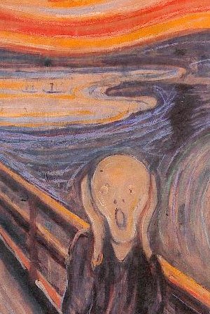 fragment del quadre "El grito" (1893) Edvard Munch (1863-1944)